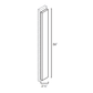RTA Pewter Grey Shaker 3" x 84" Overlay Filler