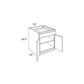 RTA Pewter Grey Shaker 30" Base Cabinet with 1 Decorative End Panel