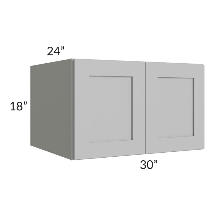 RTA Pewter Grey Shaker 30" x 18" x 24" Wall Cabinet