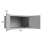 RTA Pewter Grey Shaker 30" x 18" x 24" Wall Cabinet