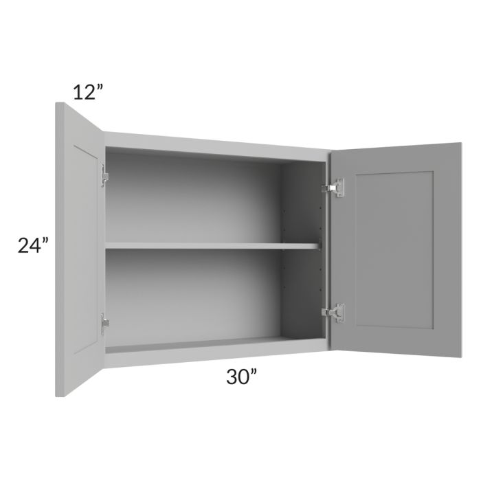 RTA Pewter Grey Shaker 30" x 24" Wall Cabinet