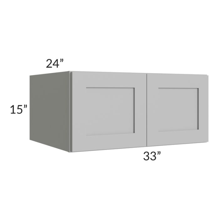 RTA Pewter Grey Shaker 33" x 15" x 24" Wall Cabinet
