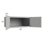 RTA Pewter Grey Shaker 33" x 15" x 24" Wall Cabinet