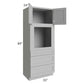 RTA Pewter Grey Shaker 33" x 84" Oven Cabinet with 1 Decorative Panel