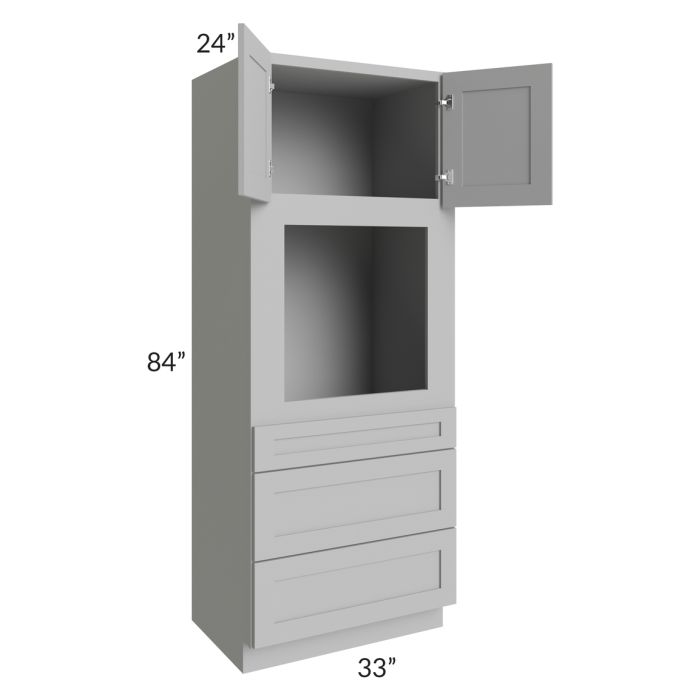 RTA Pewter Grey Shaker 33" x 84" Oven Cabinet