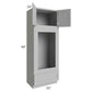 RTA Pewter Grey Shaker 33" x 90" Double Oven or Oven/Microwave Cabinet with 1 Decorative Panel