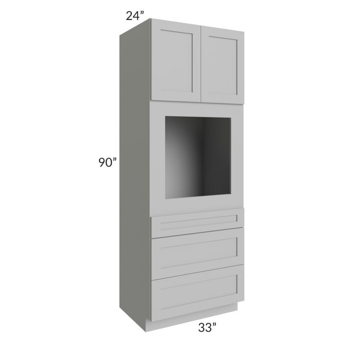 RTA Pewter Grey Shaker 33" x 90" Oven Cabinet