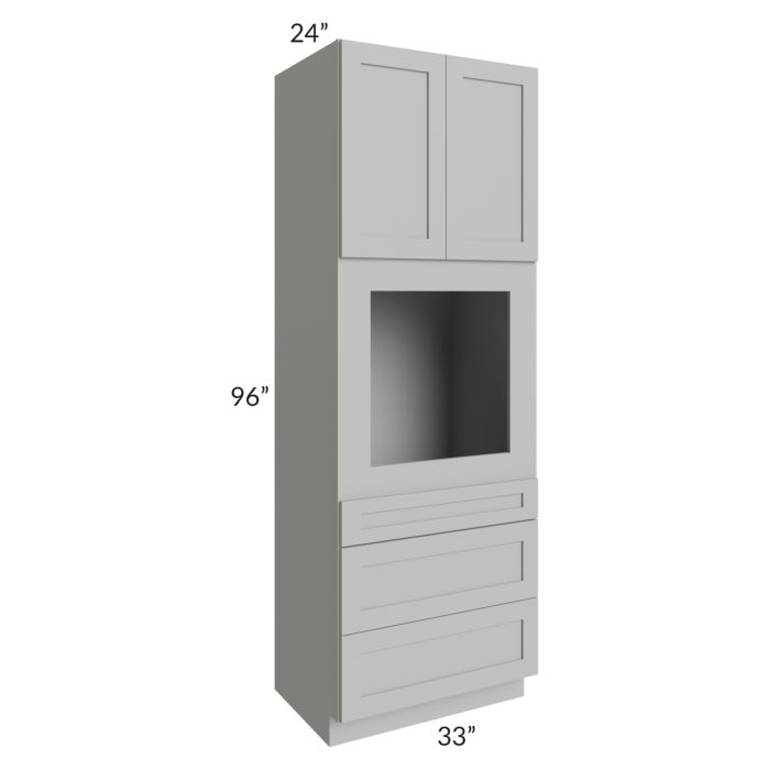 RTA Pewter Grey Shaker 33" x 96" Oven Cabinet
