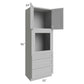 RTA Pewter Grey Shaker 33" x 96" Oven Cabinet