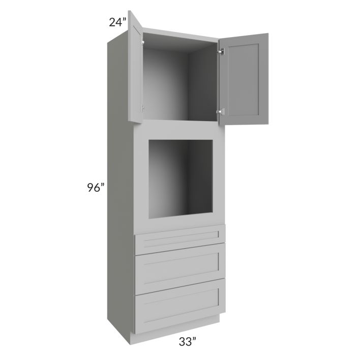RTA Pewter Grey Shaker 33" x 96" Oven Cabinet