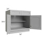 RTA Pewter Grey Shaker 36" Base Cabinet with 1 Roll Out Tray