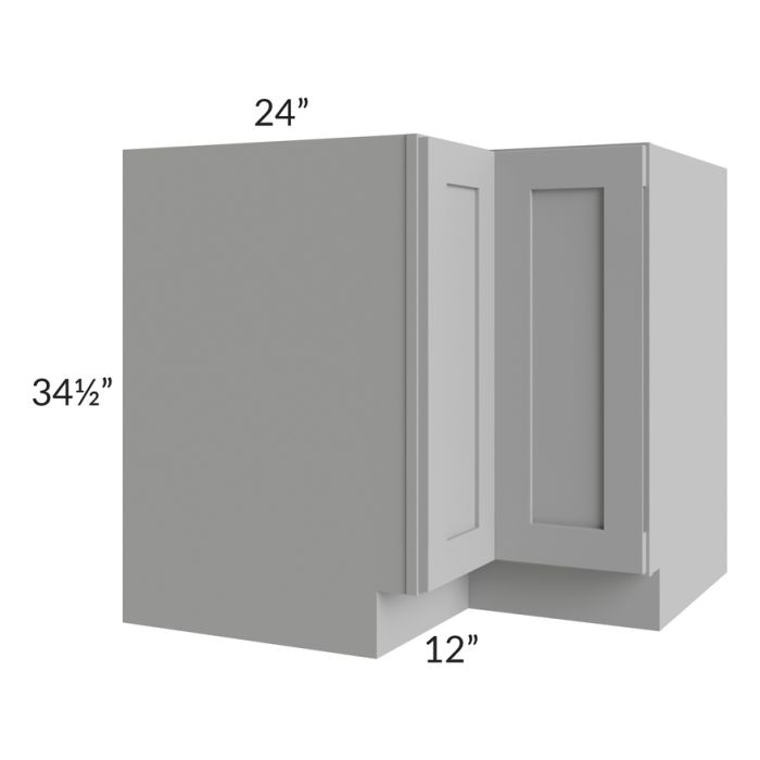 RTA Pewter Grey Shaker 36" Lazy Susan Base Cabinet