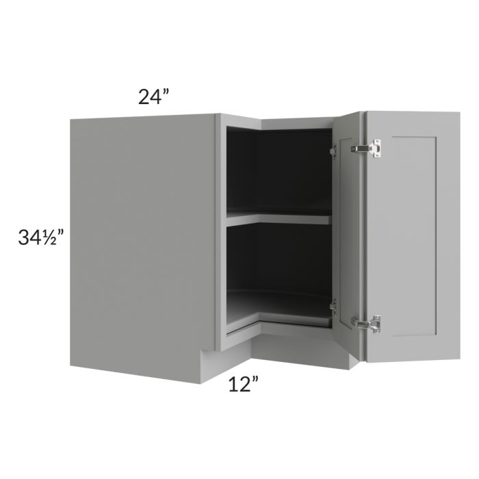 RTA Pewter Grey Shaker 36" Lazy Susan Base Cabinet
