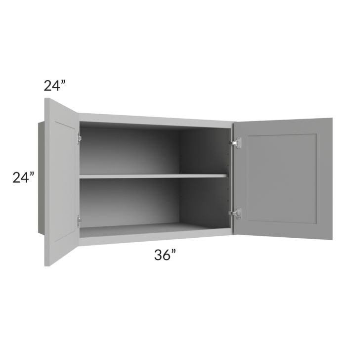 RTA Pewter Grey Shaker 36" x 24" x 24" Wall Cabinet