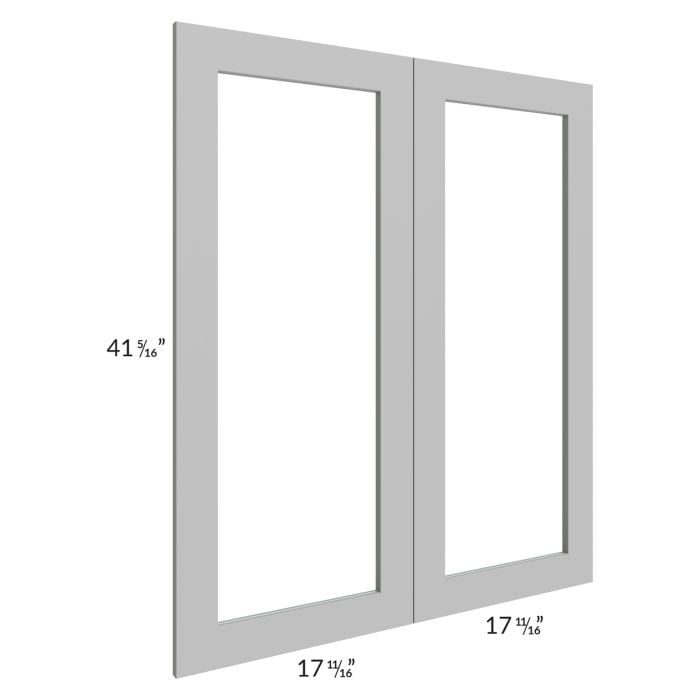 RTA Pewter Grey Shaker 36" x 42" Glass Door Only with Glass Included