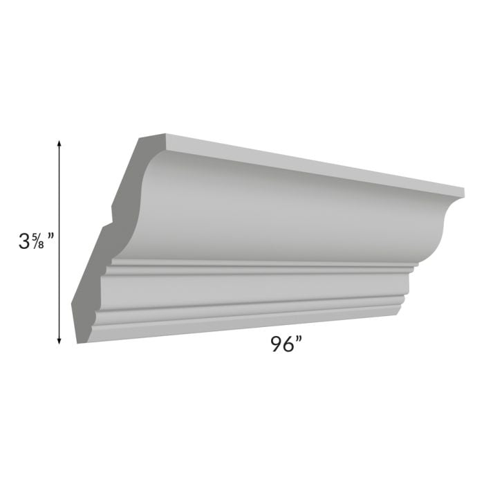 RTA Pewter Grey Shaker 96" Crown Molding - Cut Molding in Half (Two 4ft Sections)
