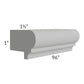 RTA Pewter Grey Shaker 96" Light Rail Molding - Cut Molding in Half (Two 4ft Sections)