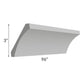 RTA Pewter Grey Shaker Cove Crown Molding - Cut Molding in Half (Two 4ft Sections)