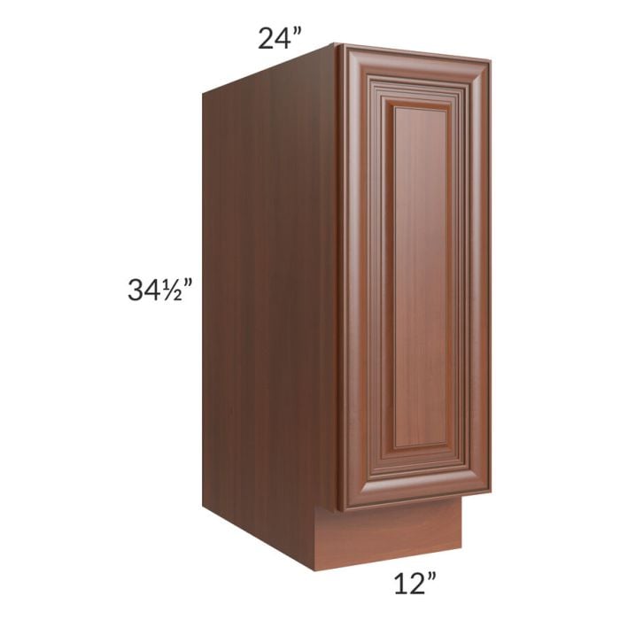 RTA Phoenix Caramel Glaze 12" Spice Base Cabinet with 1 Decorative End Panel