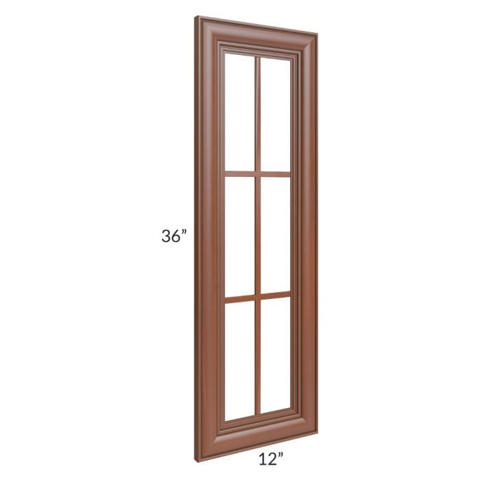 RTA Phoenix Caramel Glaze 12" x 36" Mullion Glass Door Only