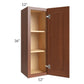 RTA Phoenix Caramel Glaze 12" x 36" Wall Cabinet with Mullion Glass Door (Textured Glass Included)