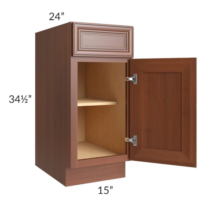 RTA Phoenix Caramel Glaze 15" Base Cabinet