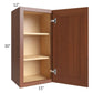 RTA Phoenix Caramel Glaze 15" x 30" Wall Cabinet with 1 Decorative End Panel