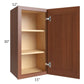 RTA Phoenix Caramel Glaze 15" x 30" Wall Cabinet with Mullion Glass Door (Textured Glass Included)