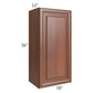 RTA Phoenix Caramel Glaze 18" x 36" Wall Cabinet
