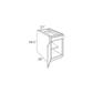 RTA Phoenix Caramel Glaze 21" Base Cabinet with 1 Decorative End Panel
