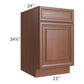 RTA Phoenix Caramel Glaze 21" Base Cabinet with 1 Roll Out Tray