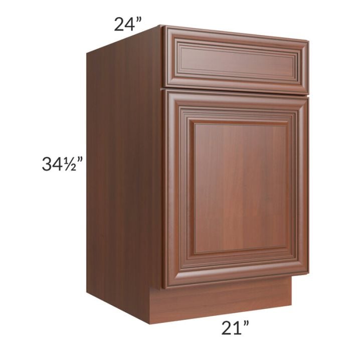 RTA Phoenix Caramel Glaze 21" Base Cabinet with 2 Roll Out Trays