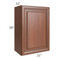 RTA Phoenix Caramel Glaze 21" x 30" Wall Cabinet with 1 Decorative End Panel and Mullion Glass Door (Textured Glass Included)