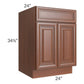 RTA Phoenix Caramel Glaze 24" Base Cabinet