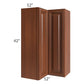 RTA Phoenix Caramel Glaze 24" x 42" Easy Reach Corner Wall Cabinet with 2 Decorative End Panels