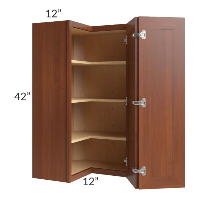 RTA Phoenix Caramel Glaze 24" x 42" Easy Reach Corner Wall Cabinet