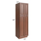 RTA Phoenix Caramel Glaze 24" x 84" Wall Pantry with 2 Roll Out Trays