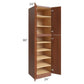 RTA Phoenix Caramel Glaze 24" x 90" Wall Pantry with 2 Decorative End Panels
