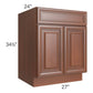 RTA Phoenix Caramel Glaze 27" Base Cabinet with 1 Decorative End Panel