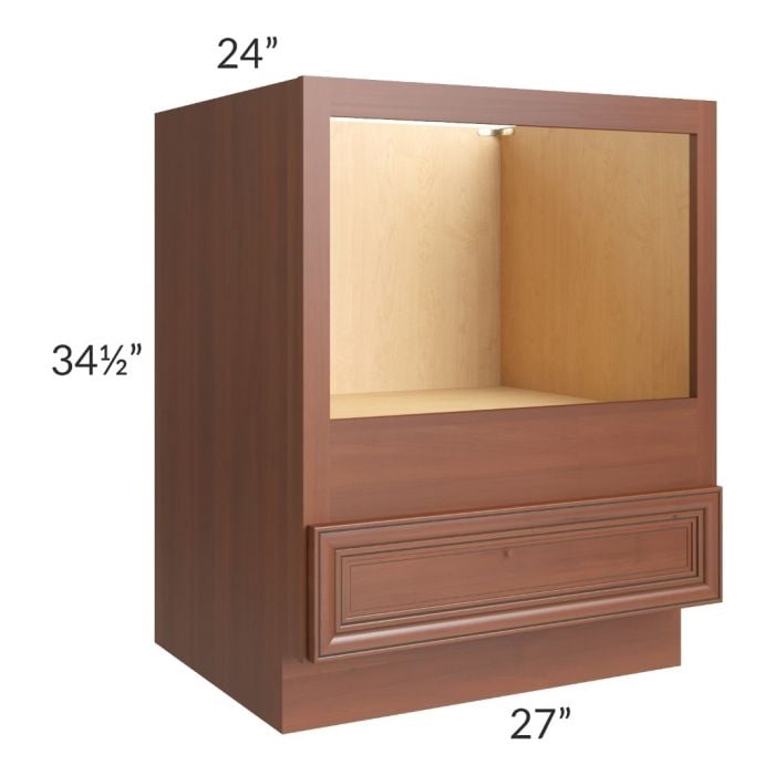 RTA Phoenix Caramel Glaze 27" Microwave Base Cabinet with 2 Decorative End Panels