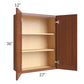 RTA Phoenix Caramel Glaze 27" x 36" Wall Cabinet with Mullion Glass Door (Textured Glass Included)