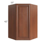RTA Phoenix Caramel Glaze 27" x 42" Wall Diagonal Corner Cabinet