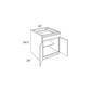 RTA Phoenix Caramel Glaze 30" Base Cabinet with Pot and Pan Roll Out Kit