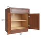 RTA Phoenix Caramel Glaze 30" Base Cabinet with Pot and Pan Roll Out Kit
