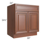 RTA Phoenix Caramel Glaze 30" Sink Base Cabinet with 1 Decorative End Panel