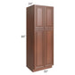 RTA Phoenix Caramel Glaze 30" x 84" Wall Pantry with 1 Roll Out Tray