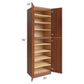 RTA Phoenix Caramel Glaze 30" x 96" Wall Pantry with 1 Roll Out Tray