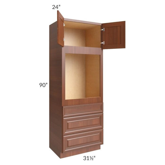 RTA Phoenix Caramel Glaze 31.5" x 90" Oven Cabinet