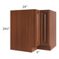 RTA Phoenix Caramel Glaze 33" Corner Base Cabinet (Trays sold separately for a Lazy Susan application) with Lazy Susan Trays