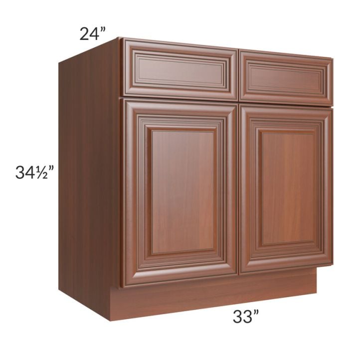 RTA Phoenix Caramel Glaze 33" Sink Base Cabinet